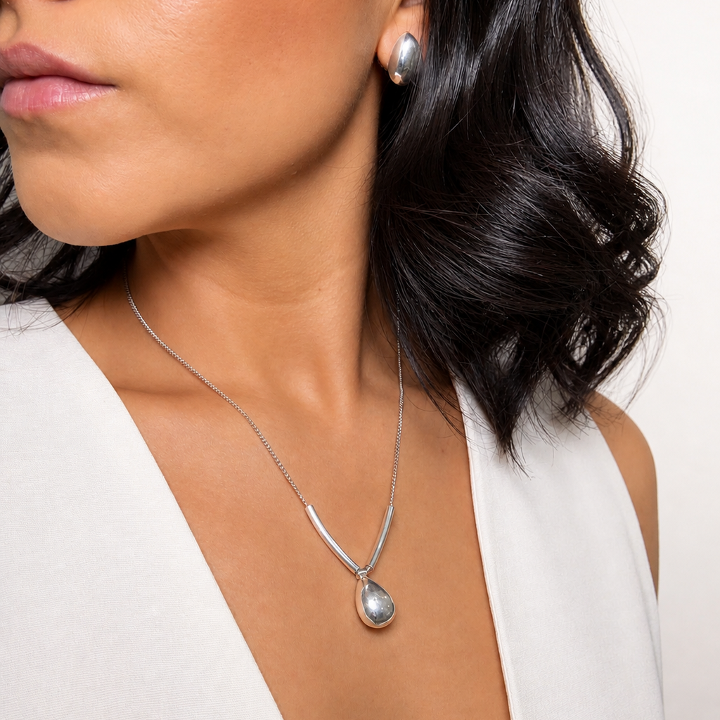 Náyade — Set Collar y Aretes en Plata 925
