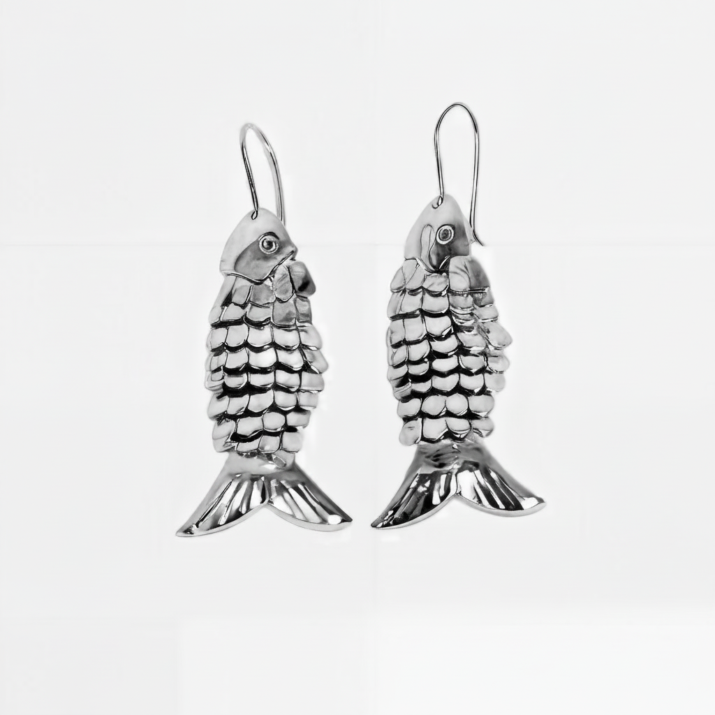 Glauco — Aretes de Pez en Plata 925