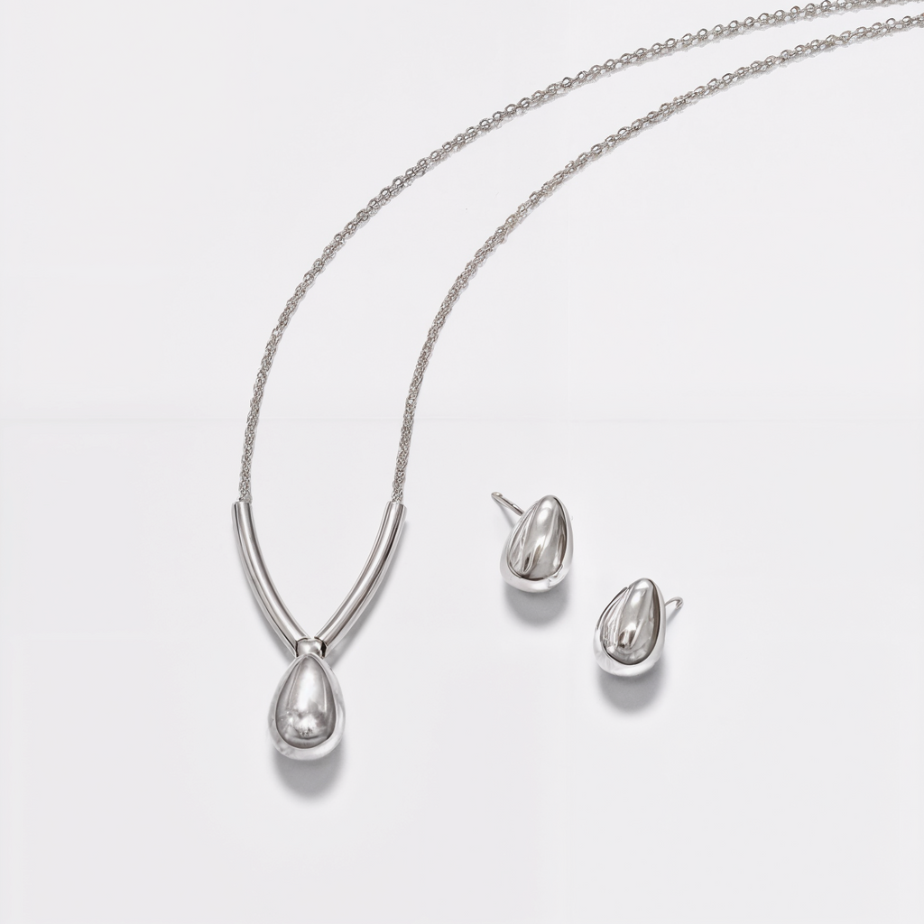 Náyade — Set Collar y Aretes en Plata 925