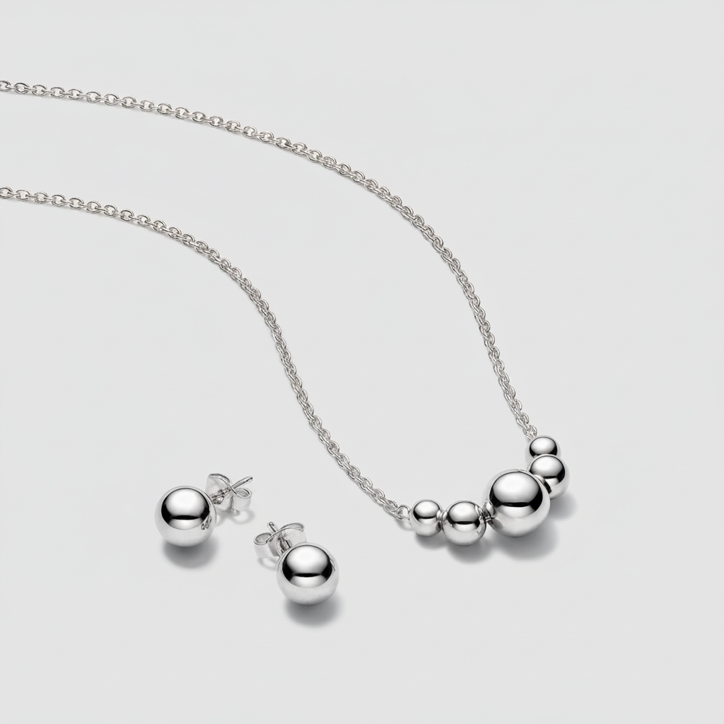 Cosmos — Set Esferas Asimétricas en Plata 925