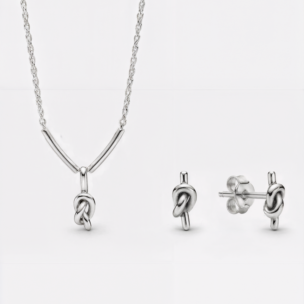 Penélope — Set Nudo en Barra en Plata 925