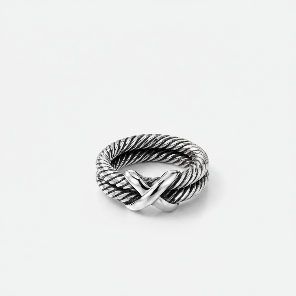 Aracne — Anillo Cable Trenzado en Plata 925