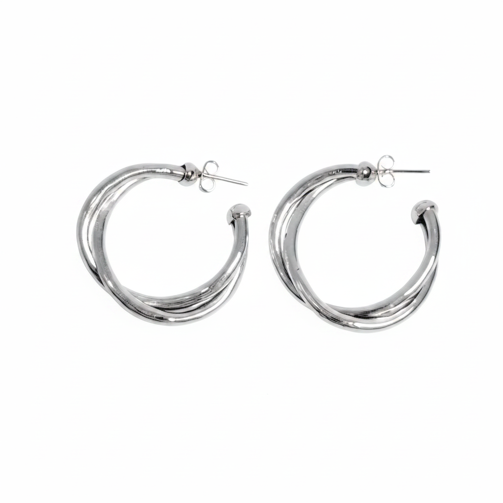 Dióscuros — Arracadas Doble Torcido en Plata 925