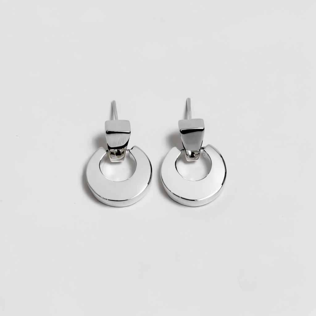 Urano — Aretes Anillos Planetarios 15mm en Plata 925