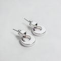 Urano — Aretes Anillos Planetarios 15mm en Plata 925