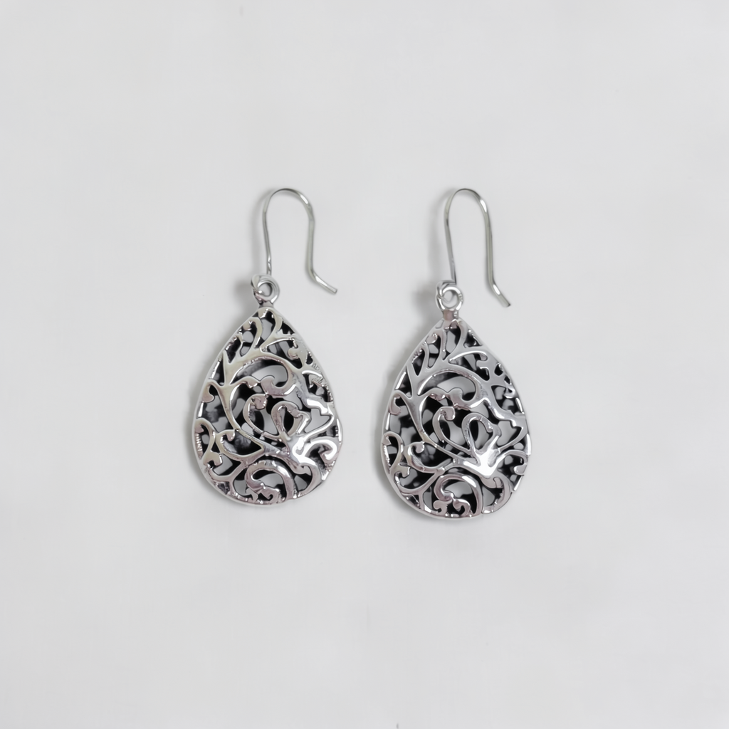Ariadna — Aretes Filigrana Voluta en Plata 925