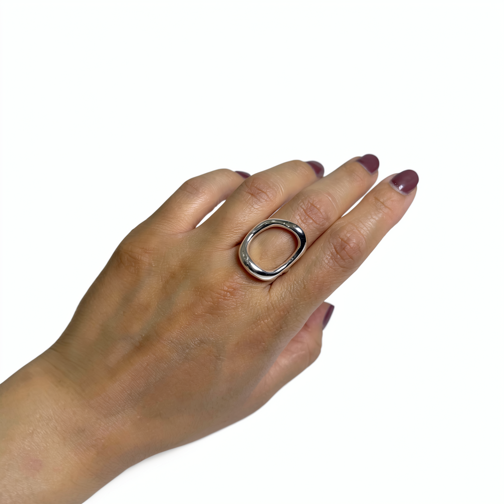Gaia — Anillo Órbita Abierta en Plata 925