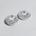 Artemisa — Aretes Lunares Texturizados en Plata 925
