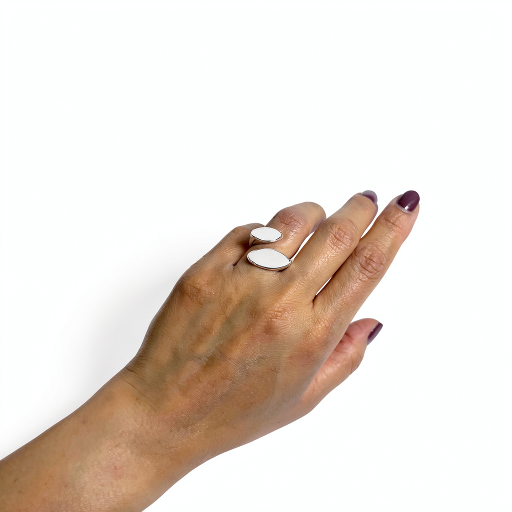 Fébe — Anillo Doble Luna en Plata 925