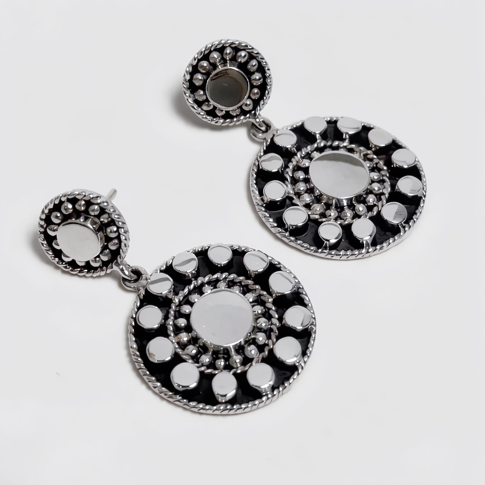 Helios — Aretes Disco Solar en Plata 925