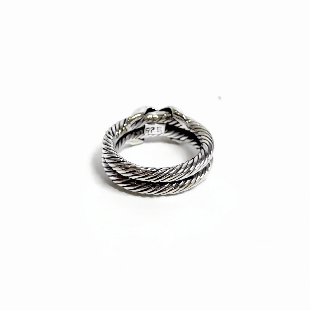 Aracne — Set Pulsera y Anillo Trenzado en Plata 925