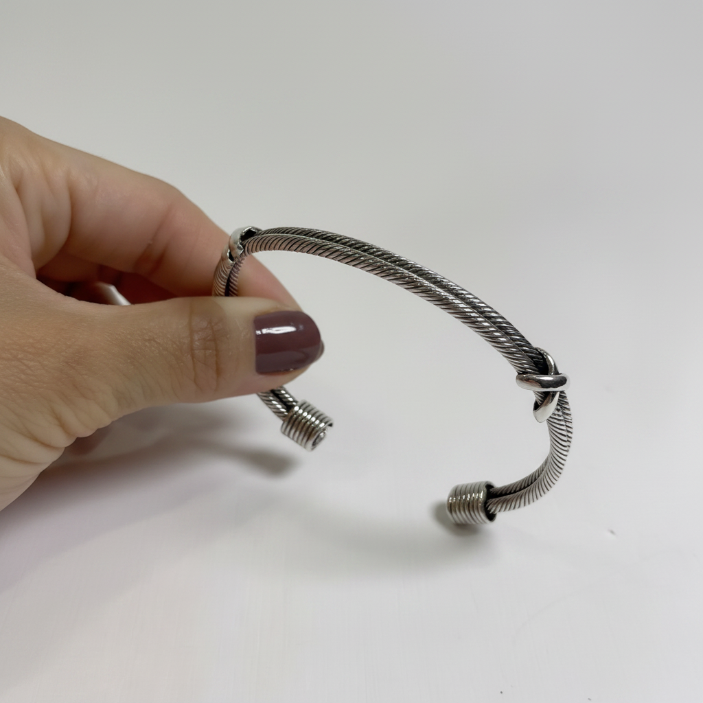 Aracne — Pulsera Cable Trenzado en Plata 925