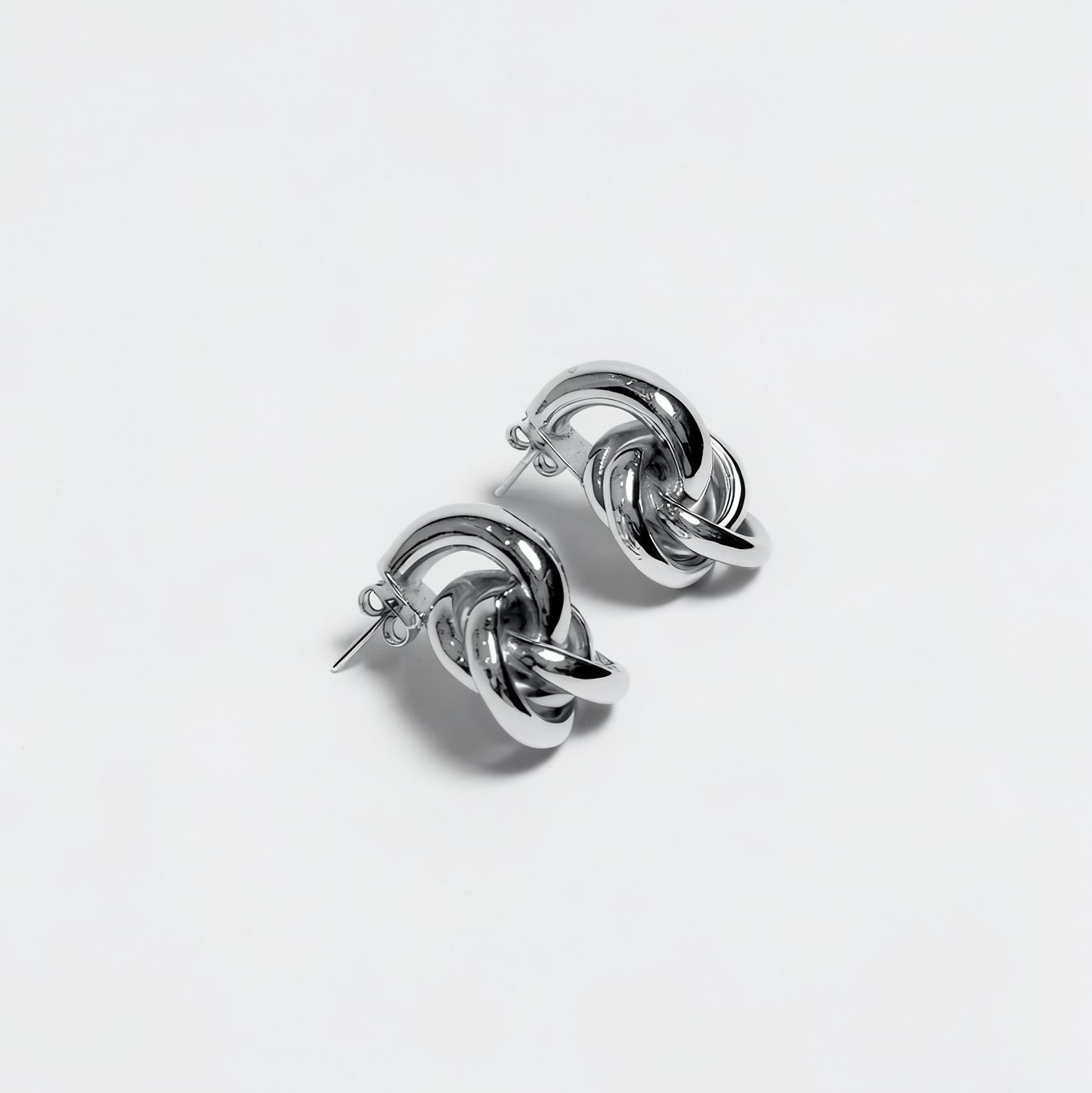 Cárites — Aretes Triple Anillo en Plata 925