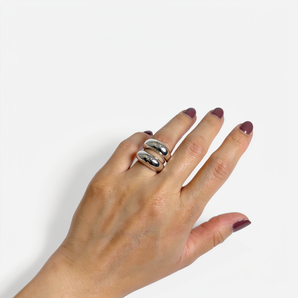Calipso — Anillo Ola en Plata 925