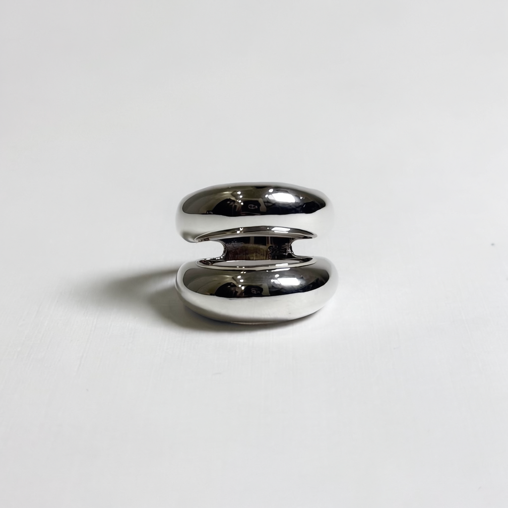 Calipso — Anillo Ola en Plata 925
