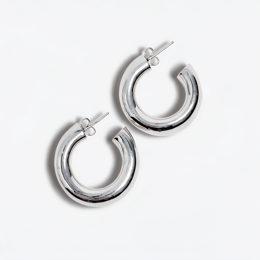 Océano — Arracadas Lisas en Plata 925