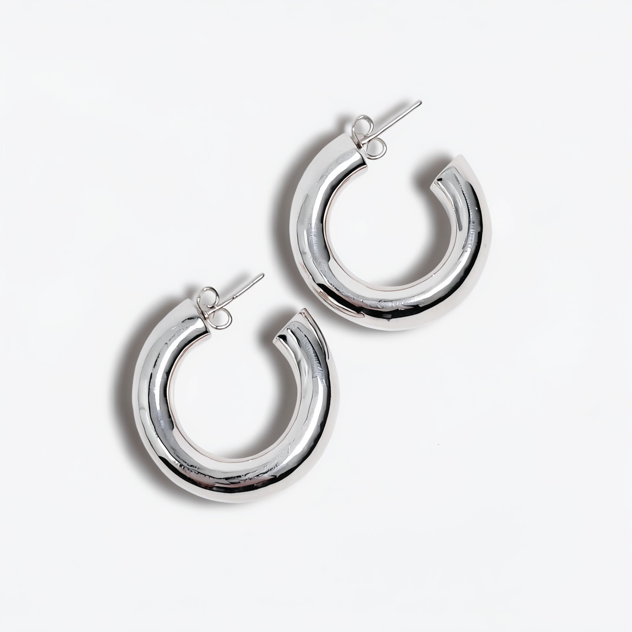 Océano — Arracadas Lisas en Plata 925