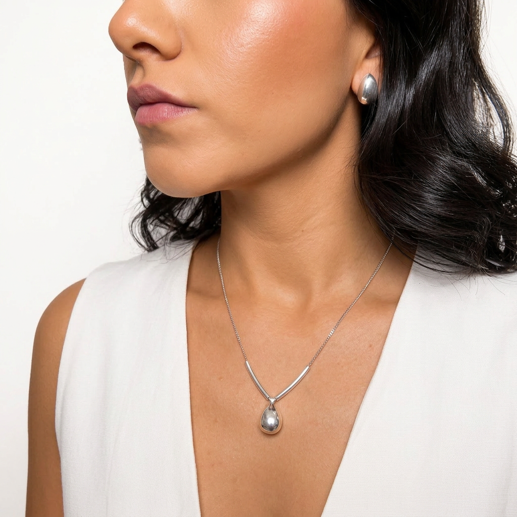 Náyade — Set Collar y Aretes en Plata 925