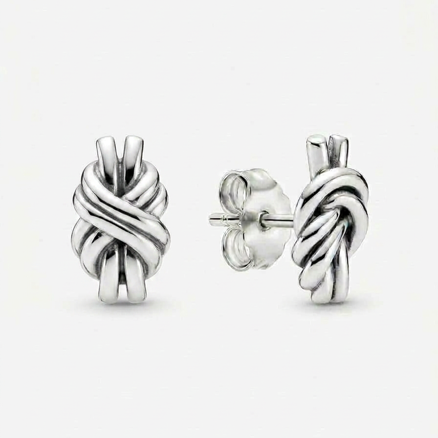 Eros — Set Love Knot en Plata 925