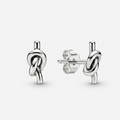 Penélope — Aretes Barra con Nudo en Plata 925