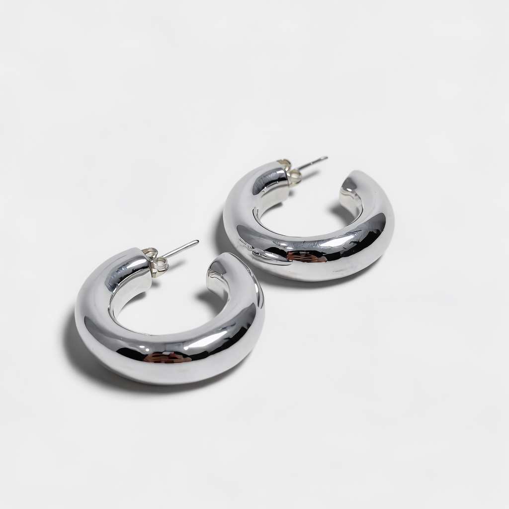 Océano — Arracadas Lisas en Plata 925