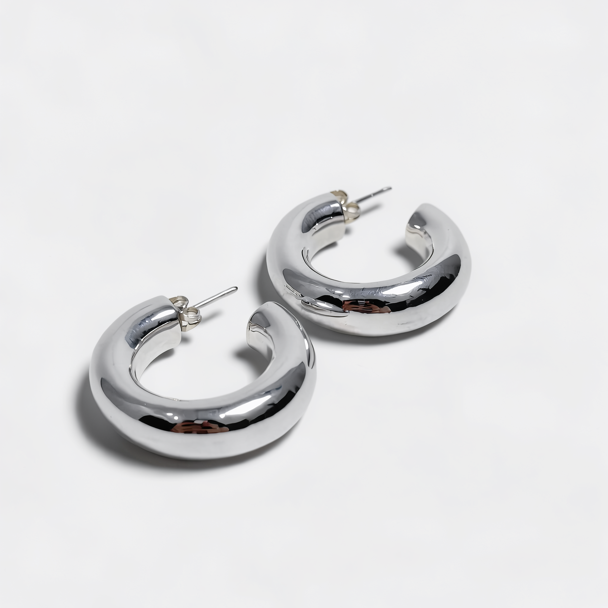 Océano — Arracadas Lisas en Plata 925