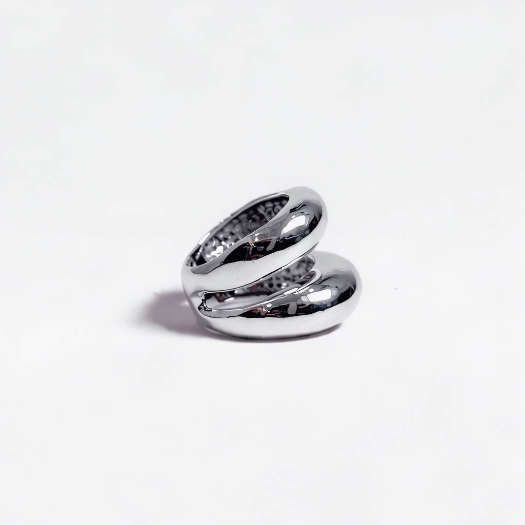 Calipso — Anillo Ola en Plata 925